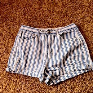 American eagle blue/white shorts. Size 8:)